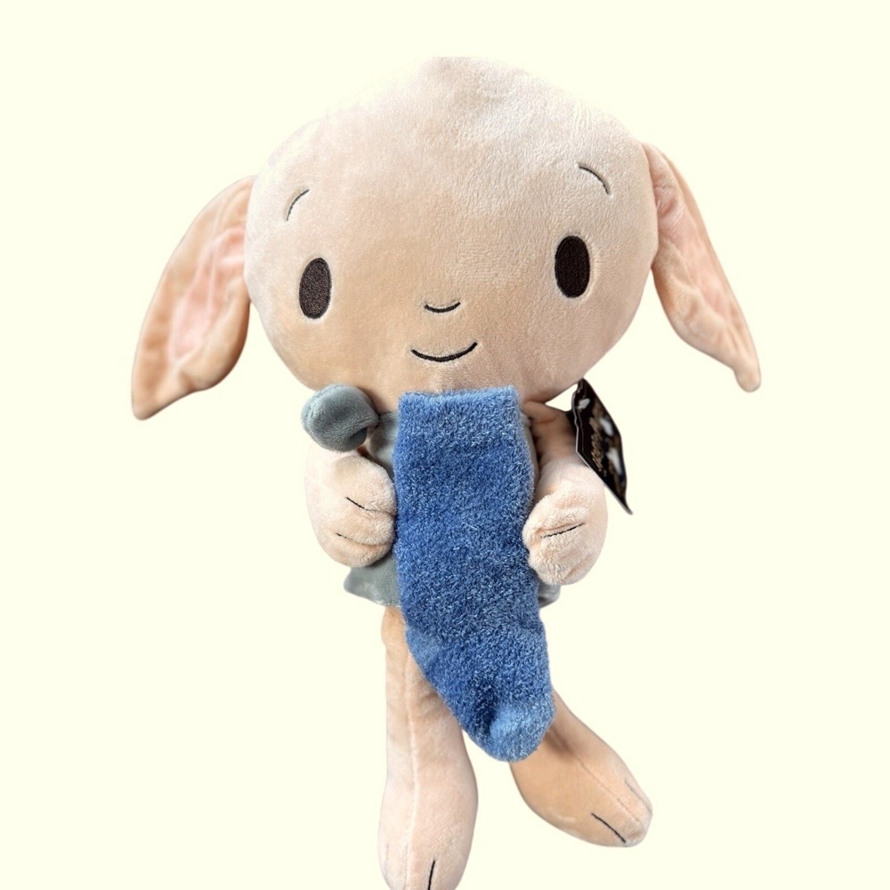 Harry Potter Dobby Plush Preferred 8" Tan NWT House Elf with Sock Collectible